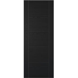 LPD Vancouver Pre-Finished Black Ash Laminated 5 Panel FD30 Internal Fire Door