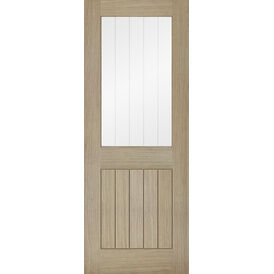 LPD Belize 1 Light Vertical Panel Light Grey Glazed Internal Door