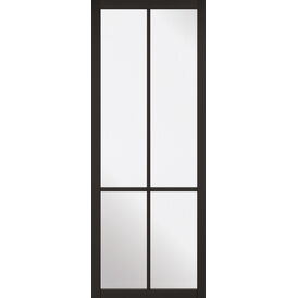 LPD Liberty 4 Light Clear Glazed Primed Black Internal Door