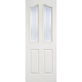 LPD Mayfair 2 Panel White Primed 2 Light Frosted Glazed Internal Door
