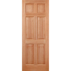 LPD Colonial 6 Panel Unfinished Hardwood M&T Front Door