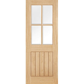 LPD Belize Unfinished Oak 4 Light Glazed Internal Door