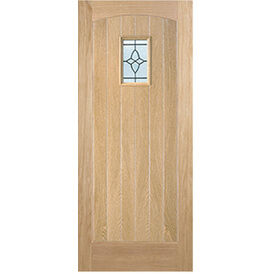 LPD Cottage-Style Glazed Unfinished Oak Front Door