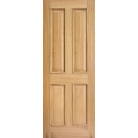 LPD RM2S Regency 4 Panel Unfinished Oak Internal Door (Raised Edge Mouldings)