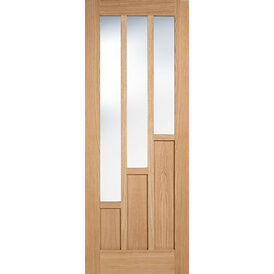 LPD Oak Coventry Glazed 3L Pre-Finished  Internal Door