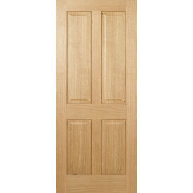 LPD Regency 4 Panel Pre-Finished Oak FD30 Internal Fire Door