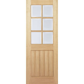 LPD Oak Mexicano Glazed 6L Pre-finished Internal Door