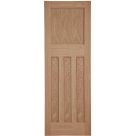 Door Giant Edwardian-Style Unfinished Oak Veneered 4 Panel Internal Door