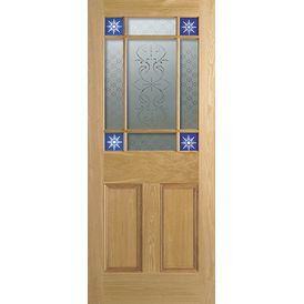 LPD Downham Unfinished Oak 9 Light Unglazed Internal Door alternative