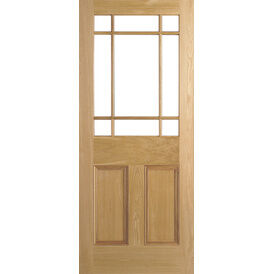 LPD Downham Unfinished Oak 9 Light Unglazed Internal Door