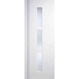 LPD Sierra Blanco Pre-Finished White 3 Light Frosted Glazed Internal Door