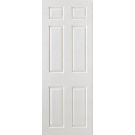 LPD Square Top 6 Panel Smooth Moulded White Primed Internal Door