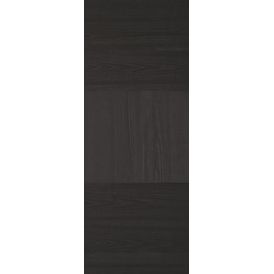 LPD Tres Contrast Grain 3 Panel Pre-Finished Charcoal Black FD30 Fire Door