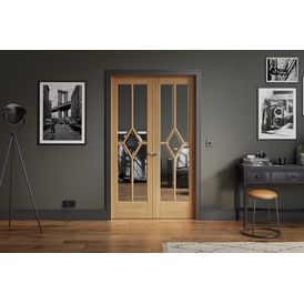 LPD Reims W4 Pre-Finished Oak Room Divider (2031mm x 1246mm) alternative