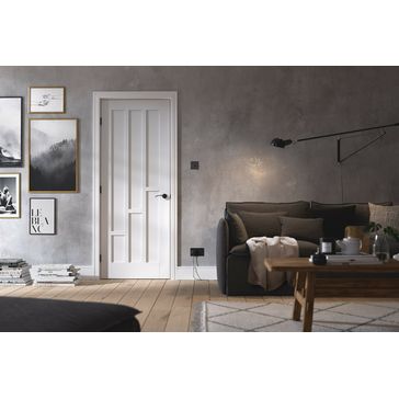 LPD Coventry Modern 6 Panel White Primed Internal Door alternative