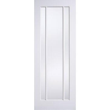 LPD Lincoln White Primed 3 Light Vertical Glazed Solid Internal Door