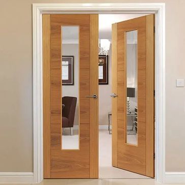 JB Kind Mistral Pre-Finished Oak 1 Light Glazed Internal Door alternative