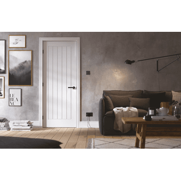 LPD Mexicano White Primed FD30 Internal Fire Door alternative