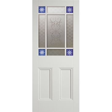 LPD Downham White Primed 9 Light Unglazed Internal Door alternative