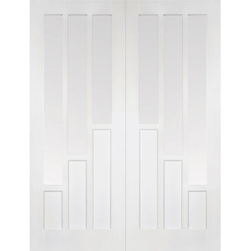 LPD Coventry White Glazed Panel Internal Doors (Pair)