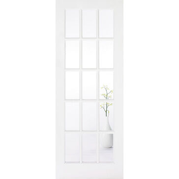 LPD SA15 Classic White Primed 15 Light Glazed Panel Internal Door
