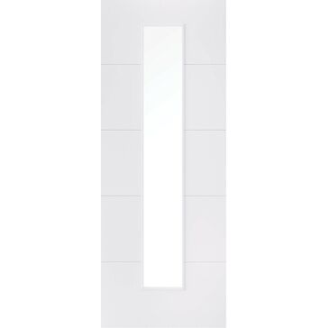 LPD Santandor Modern White Primed 1 Light Glazed Internal Door