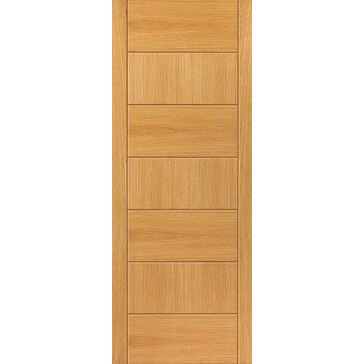 JB Kind Sirocco 7 Panel Pre-Finished Oak Internal Door
