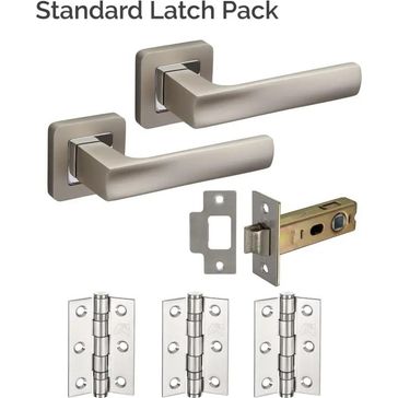 JB Kind Denver Grey Door Handle Latch Pack