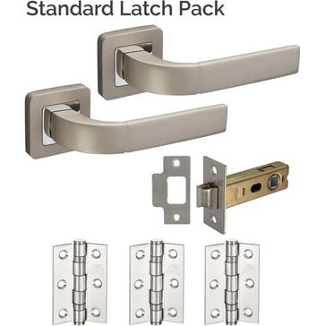 JB Kind Houston Grey Door Handle Latch Pack