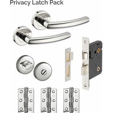 JB Kind Raven Polished Stainless Steel Door Handle Latch Pack alternative