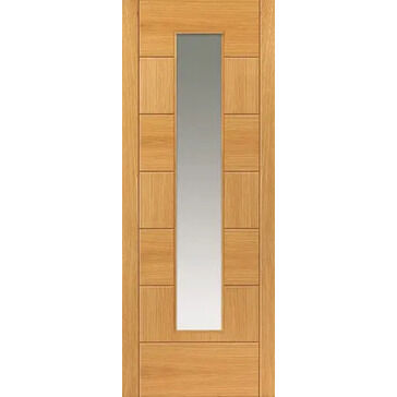 JB Kind Sirocco Oak 1 Light Glazed Internal Door