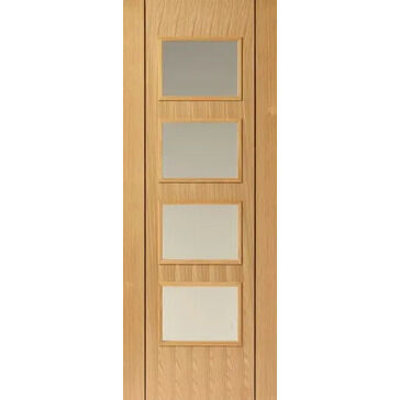 JB Kind Blenheim 4 Light Pre-Finished Real Oak Internal Door