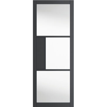 JB Kind Cosmo Graphite Grey Clear Glazed Internal Door