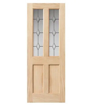 JB Kind Churnet Unfinished Oak 2 Light Glazed Internal Door