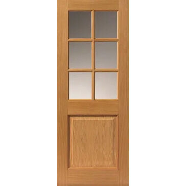 JB Kind Arden Real Oak 6 Light Glazed Internal Door