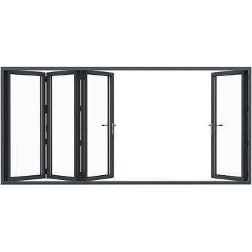 Visofold 1000 Slim Aluminium Bi-Fold Doors - Black
