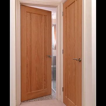 JB Kind Eden 3 Panel Unfinished Real Oak Internal Door alternative