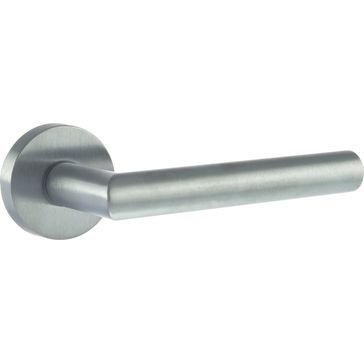 Forme Elle Lever Door Handle on Round Rose (Pair)