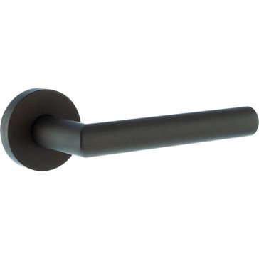 Forme Elle Lever Door Handle on Round Rose (Pair)