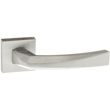 Forme Crystal Lever Door Handle on Square Rose (Pair)
