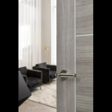 Mediterranean Palermo Satin Nickel/Polished Nickel Lever Door Handle (Pair) alternative