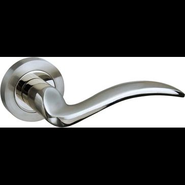 Mediterranean Valencia Lever Door Handle on Round Rose (Pair)