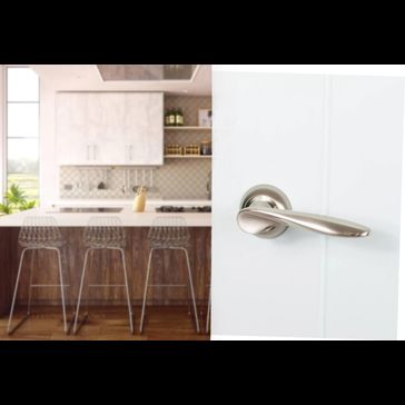 Mediterranean Malta Lever Door Handle on Round 'C' Rose (Pair) alternative