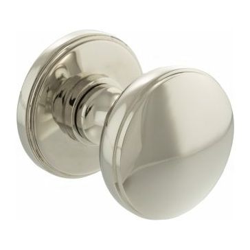 Millhouse Brass Edison Solid Brass Mortice Knob on Round Rose (Pair)