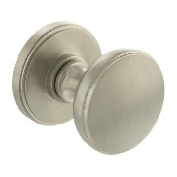 Millhouse Brass Edison Solid Brass Mortice Knob on Round Rose (Pair)