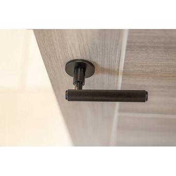 Millhouse Brass Stephenson Lever Door Handle on Slimline Round Rose (Pair) alternative