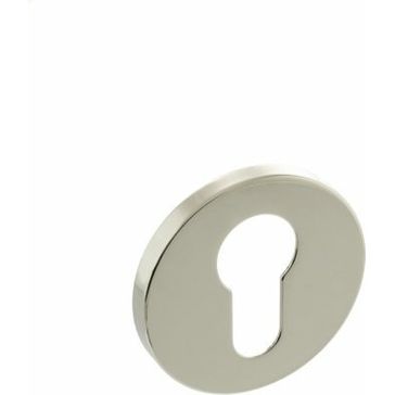 Millhouse Brass Euro Escutcheon on Round Rose (Pair)