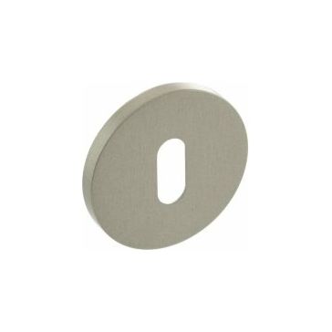 Millhouse Brass Key Escutcheon on Slimline Round Rose (Pair)