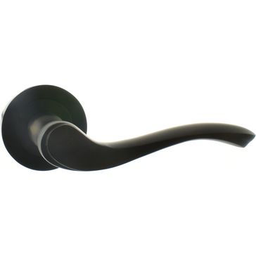 Old English Warwick Door Handle on Round Rose (Pair)