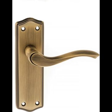 Old English Warwick Latch Lever Door Handle on Backplate (Pair)